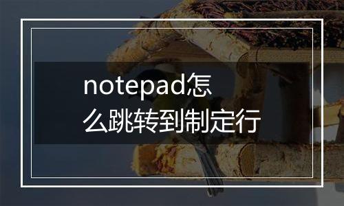 notepad怎么跳转到制定行