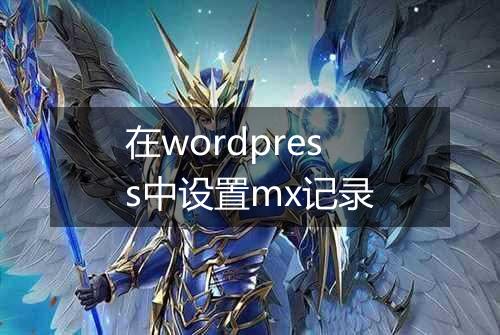 在wordpress中设置mx记录