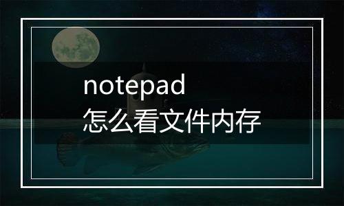 notepad怎么看文件内存